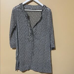 Tommy Bahama Black and White Swim Coverup with Matching Sarong